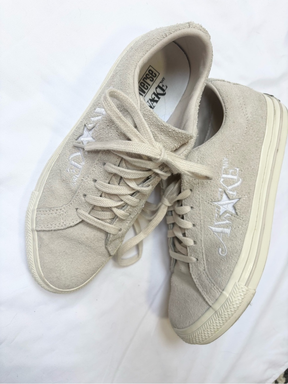 Converse AWAKE Suede Low-Top Sneakers in Off-White